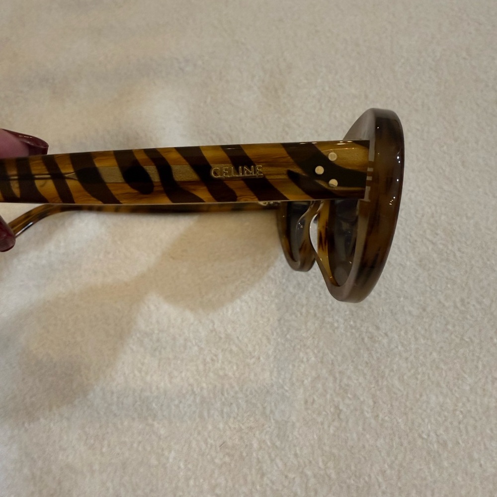Celine Cat-Eye Tiger Print Sunglasses - Picture 6 of 16